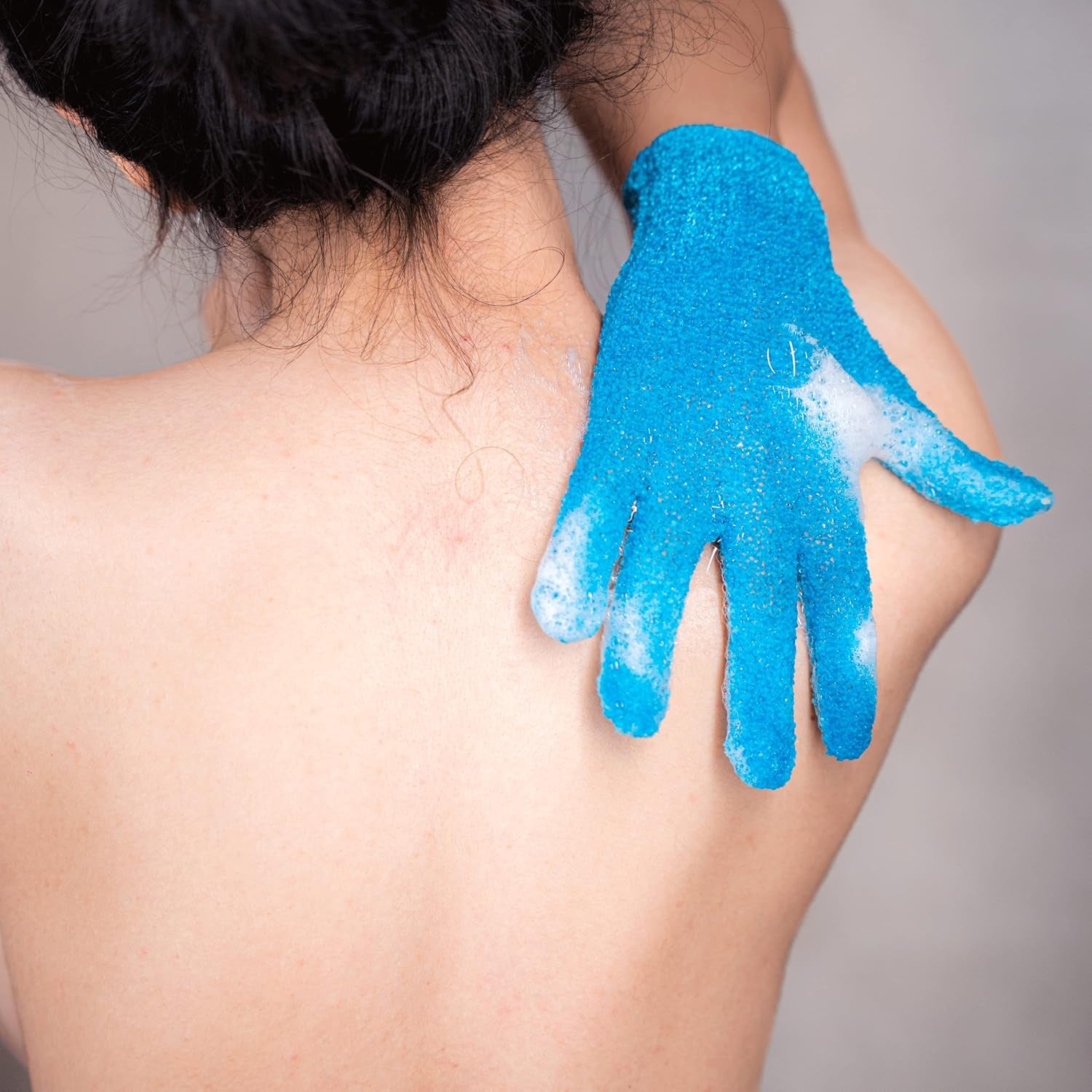 Slick- Exfoliating Gloves, 4 Pcs, Skin Exfoliator for Body, Shower Gloves, Scrub Gloves Exfoliating, Exfoliating Body Scrub Gloves, Loofah Glove, Exfoliation Mitt, Bath Gloves