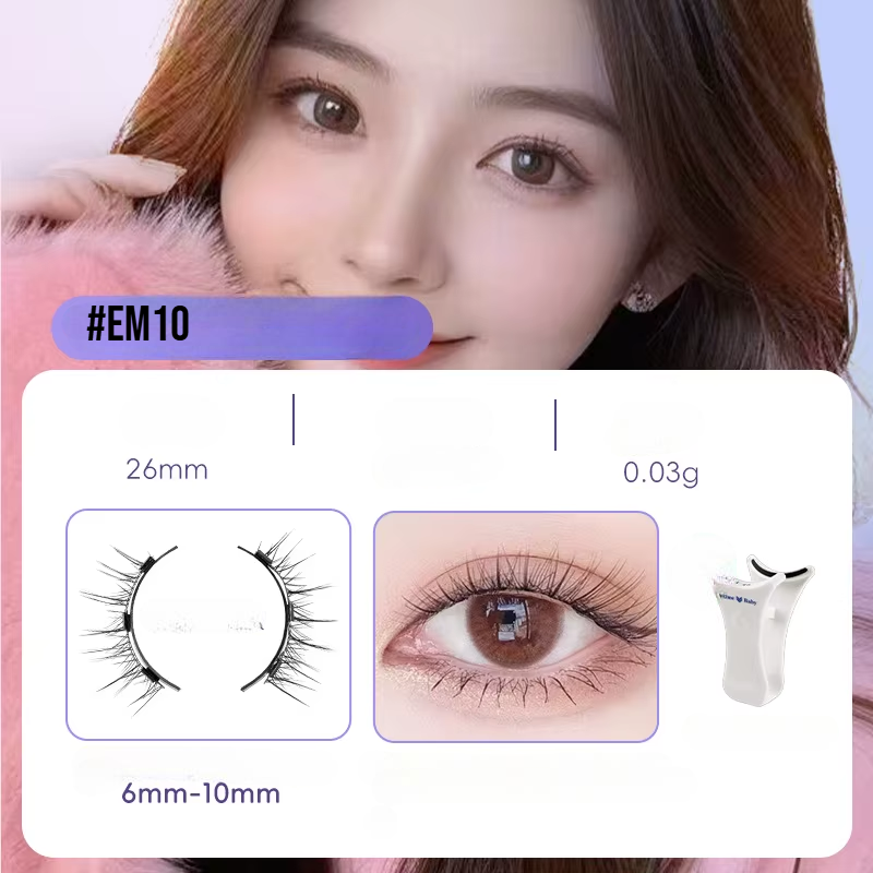 MagnaLuxe Magnetic Lashes Set – Natural, Soft & Reusable with No-Glue Application Tool for Effortless Eye Glam